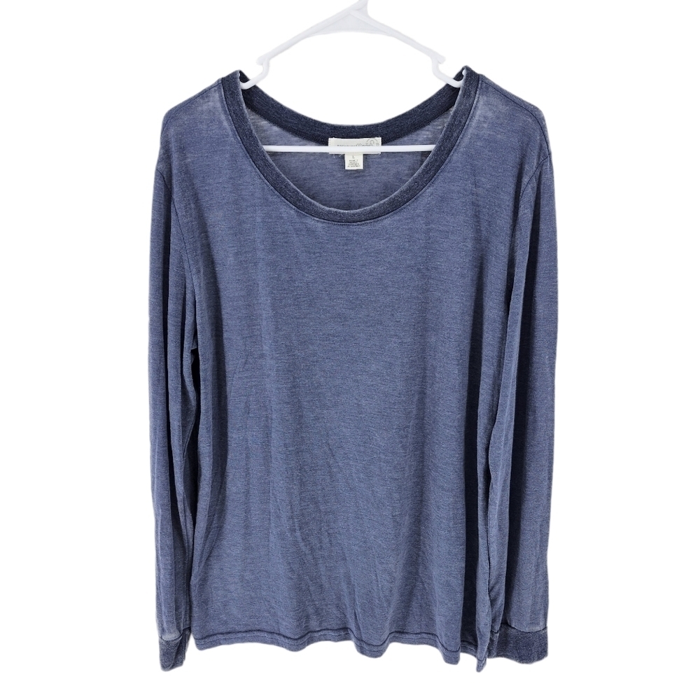 Treasure Bond Women's Long Sleeve Ringer Shirt - L